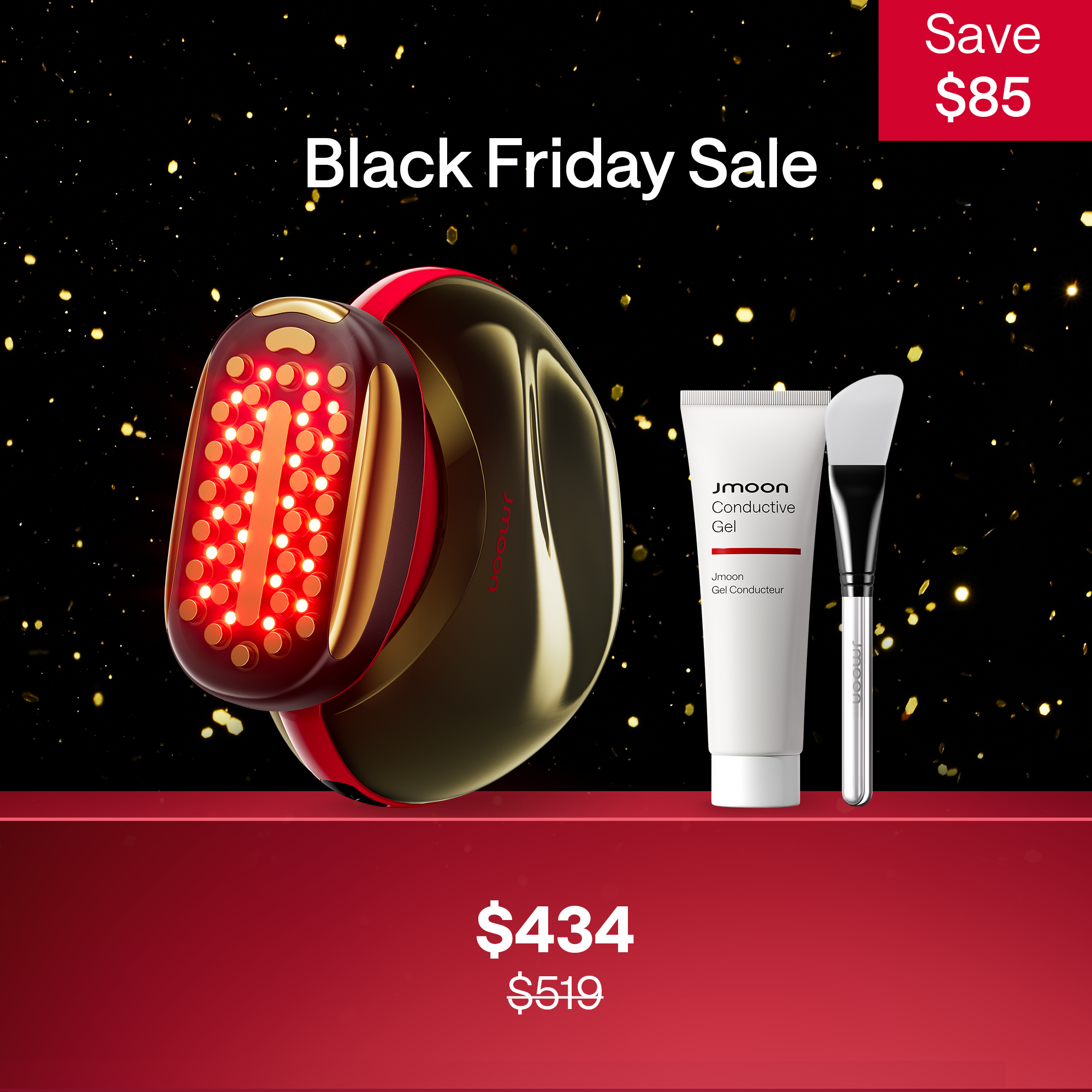 JMOON NouvelleSkin Facial Toning Device Brush Set